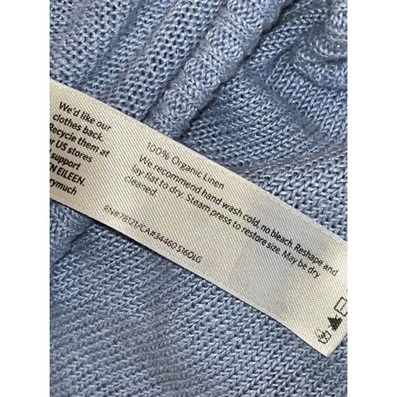 Eileen Fisher 100% Linen Sweater Light Blue XL Womens - Picture 8 of 8
